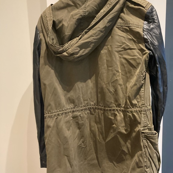 Talula army jacket with real leather sleeves, XS - Picture 4 of 7